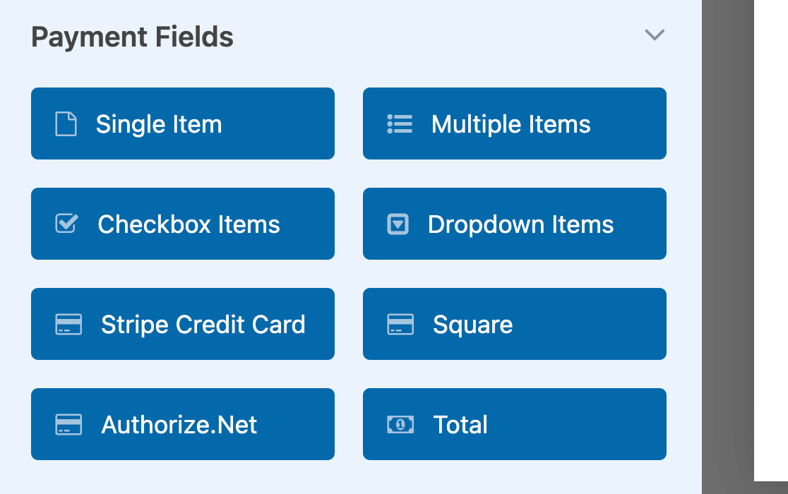 WPForms payment fields