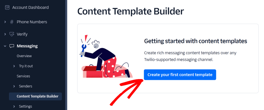 Create Twilio template