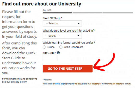 University of Phoenix form