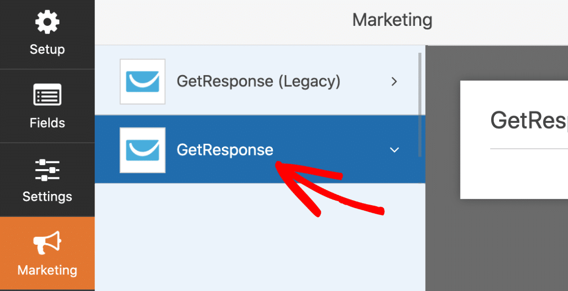 Updated GetResponse Option