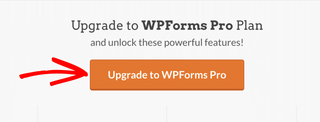 Upgrade to WPForms Pro plan