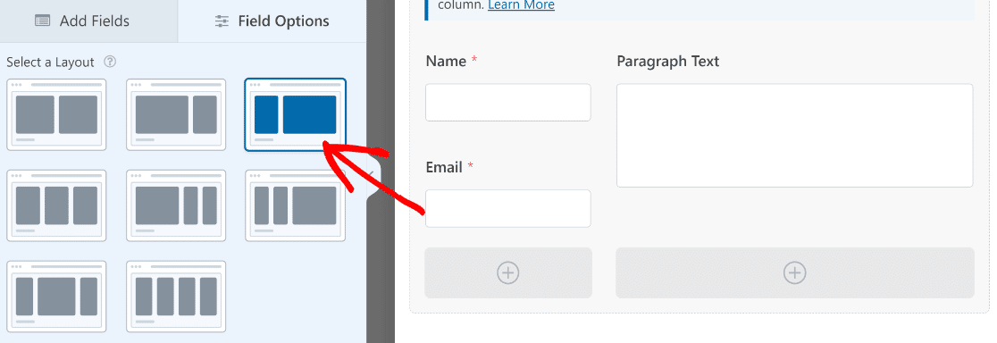 Layout Field in WPForms