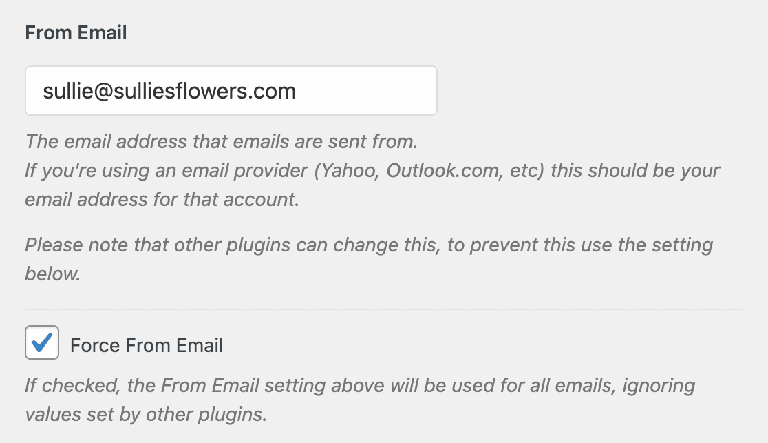 Editing the From Email in WP Mail SMTP