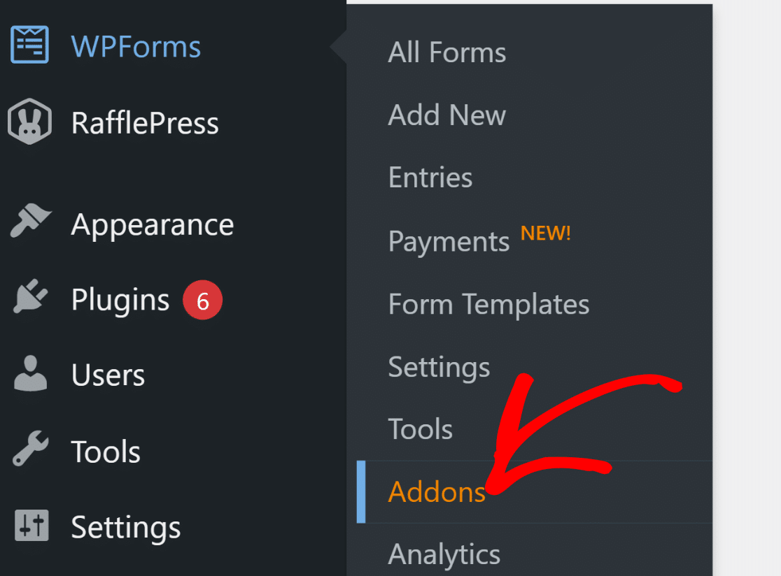 Adding addons - WPForms